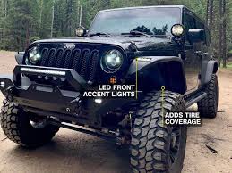 Barricade Jeep Wrangler Tubular Fender Flares W Led Lighting J108522 07 18 Jeep Wrangler Jk Jeep Wrangler Fenders Fender Flares Jeep Wrangler Jk