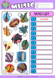 Worksheet 24 list of musical instruments answers to these worksheets, if needed, can be found on www.musicfun.net.au copyright © beatrice wilder 2002 published in 2002 by music fun p.o. Musical Instruments Esl Printable Worksheets For Kids 3
