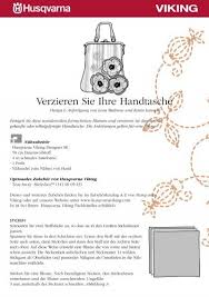 Blume sticken auf beliebigen textilien. Ausdrucken Der Nahanleitung Im Pdf Format Husqvarna Viking