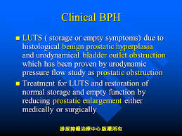 Benign prostatic hyperplasia (bph) is enlargement of the prostate gland resulting from an overgrowth of both prostatic smooth muscle and glandular epithelial tissue. Benign Prostatic Hyperplasia Ppt Video Online Download