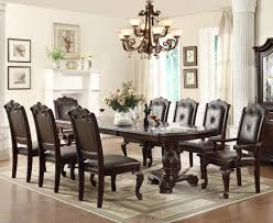 Kiera Traditonal Dining Table Set With 2 Arm Chairs And 6 Side Chairs By Crown Mark A Formal Dining Room Sets Leather Dining Room Rectangular Dining Room Table