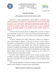 Maybe you would like to learn more about one of these? Comunicat De Presa Masuri Urgente Apia 14 03 2020 Comuna Cetatea De Balta