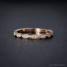 Rose Gold Wedding Band Double Diamond Milgrain Leaf Wedding Etsy In 2021 Leaf Wedding Band Boho Wedding Bands Gold Wedding Band