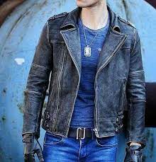 New Cafe Racer Motorcycle Vintage Biker Black Distressed Leather Jacket For Mens Ebay Distressed Leather Jacket Leather Jacket Mens Fashion Edgy