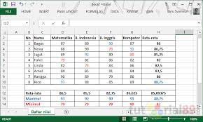 Maybe you would like to learn more about one of these? Cara Menghitung Nilai Rata Rata Max Dan Min Di Excel Tutorial89