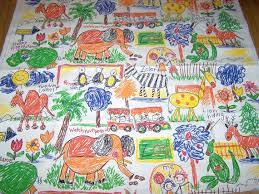 Vintage House N Home Fabrics And Draperies Inc Fabric Children 39 S Trip To The Zoo Print Vintage House Zoo Prints Vintage Textiles
