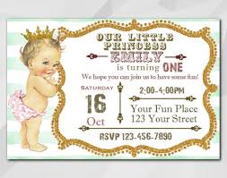 Send word to family and friends with a free or premium evite invitation. Printable Vintage Baby 1st Birthday Invitation Little Princess Invitation Template