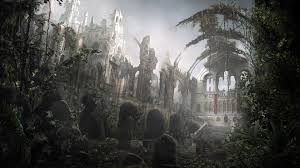 Wallpaper Fantasy Photo Picture Ruined City Shards Trees