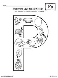 Letter P Beginning Sound Color Pictures Worksheet Beginning Sounds Worksheets Letter P Crafts Beginning Sounds