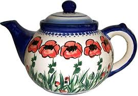 Over 70% new & buy it now; Boleslawiec Stoneware Polish Pottery Unikat Teapot Or Coffee Pot Evas Collection Poppy Field Ch Polish Pottery Patterns Polish Pottery Polish Pottery Unikat