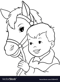 49k.) this girl riding baby horse under the tree coloring pages for individual and noncommercial use only, the copyright belongs to their respective creatures or owners. Cute Little Girl Riding A Horse Royalty Free Vector Image Horse Coloring Pages Horse Coloring Animal Coloring Pages