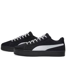 The collab brings us the puma match in three light colorways, one with a juicy transparent orange sole, one with thick velcro tabs and one adorned with the collab's feature design. Puma X Daily Paper Court Platform K Puma Black Puma White End