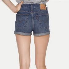 Levi S Shorts Levis High Rise Denim Shorts Dark Wash Cuff Poshmark