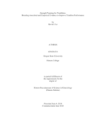 Strength Training for Triathletes: Blending Anecdotal and Empirical  Evidence to Improve Triathlon Performance by Kevin J. Le A T