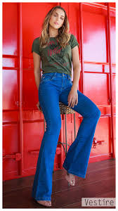 Calça Flare Esta Na Moda 2018 Pin Em Vestire Jeans Primavera Verao 2018