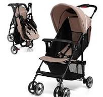 BABY JOY Lightweight Stroller, Compact Travel Stroller, Infant Stroller  W/Adjustable Backrest & Canopy, Cup Holder, Storage Basket, 5-Point  Harness, ...