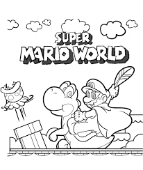Once your kid is done through some of these, he/she must be able to deal with coloring pages with more intricate details very soon. Super Mario World Adventures Coloring Pages Super Mario Bros Coloring Pages Coloring Pages For Kids And Adults