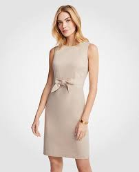 Cotton Sateen Tie Front Sheath Dress Red Sheath Dress Petite Womens Clothing Fashion