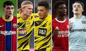 Football news, scores, results, fixtures and videos from the premier league, championship, european and world football from the bbc. World Football S Most Promising Youngsters With Sancho And Saka Included Daily Mail Online