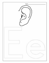 the letter e coloring page worksheets