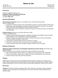 Example Of Petroleum Engineering Resume Examples Resume Cv Engineering Resume Petroleum Engineering Resume