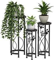 Amazon Com Mecor Metal Plant Stand 3 In 1 Flower Pot Holder Indoor Outdoor Display Rack For Potte Tall Plant Stand Indoor Metal Plant Stand Tall Plant Stands