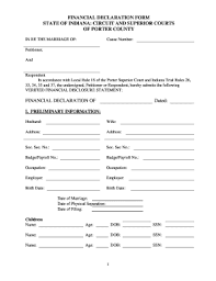This form packet may be helpful for spouses that want to ask the court for a divorce and 1. Indiana Financial Declaration Fill Out And Sign Printable Pdf Template Signnow