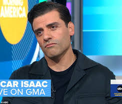 Oscar Isaac makes a splash in TEAL trousers and top outside Good Morning  America