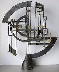 Frank Cota California Metal Geometric Modern Abstract Industrial Pop Sculpture Metallkunst Skulptur Schweisskunst Geschweisste Metallkunst