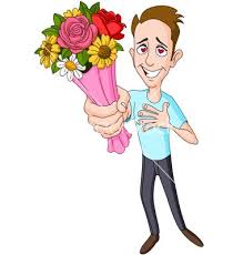 Man Giving Flower Bouquet Vector By Yayayoy On Vectorstock Giving Flowers Flowers Bouquet Stock Illustration