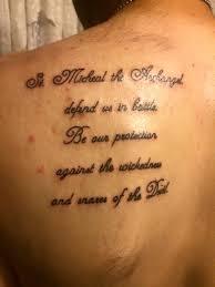 2,282 likes · 56 talking about this · 5,938 were here. The First Part To Saint Michaels Prayer And My 3ed Tattoo Tattoos St Michael Prayer Tattoo Quotes