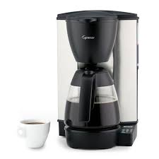 Compared to other capresso coffee makers, the rapid brew uses an expanded shower head to dump hot water onto the grounds more quickly. Capresso Programmable Coffee Maker With Glass Carafe 10 Cup 1 4 L 47 Green Beanery