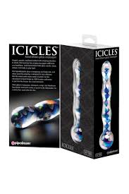 Migocące szklane dildo Icicles no. 8
