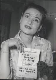 1956 Press Photo Model Genevieve Ott Receives "Grand Prix des Muses" f