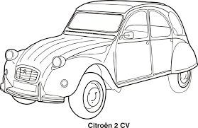 Free Printable Coloring Page Super Cars Citroen 2cv Cars Coloring Pages