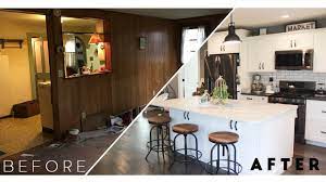 Kitchen remodels before and after. Brown House Renovation The Before And After Whole House Remodel Youtube