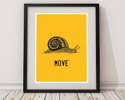 The mysterious mark on the wall, which turns out to be a snail, shows that familiar spaces can become mysterious again, and symbolizes the uncertainty of rational knowledge. Wall Art Snail Digital Print Move Poster Art Snail Wall Art Print Move Office Art Move Office Print Snail Wall Decor S Office Prints Wall Art Prints Office Art