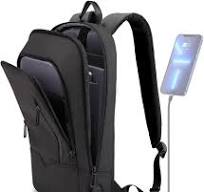 Mochila para laptop, mochila de viaje de negocios para hombres con puerto  de carga USB, bolsa ligera para laptop, mochila escolar resistente al agua,  ...
