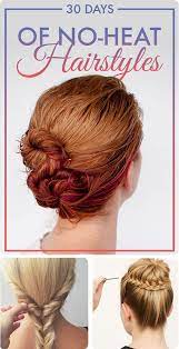 30 Stunning No Heat Hairstyles To Help You Through Summer Hair Styles No Heat Hairstyles Long Hair Styles