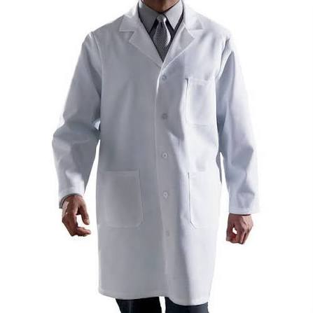 Men's Classic Length Lab Coat, White - Walmart.com