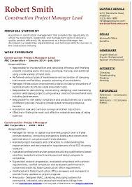 Construction manager resume example is a sample for professional with management experience in commercial construction and project management. Construction Project Manager Resume Samples Qwikresume
