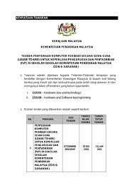 Kementerian pendidikan malaysia, putrajaya, wilayah persekutuan, malaysia. Kpm Tender 2020