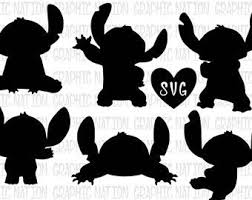 Stitch Silhouette Disney Lilo Stitch Svg Files Lilo And Stitch Cricut Silhouette