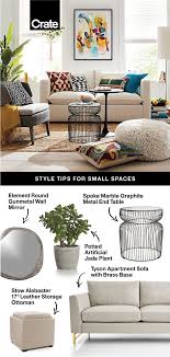 Top Tips For Decorating Small Spaces Crate And Barrel Decorating Small Spaces Small Spaces Living Room Decor Inspiration