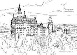 Malvorlage Schloss Neuschwanstein Sehenswurdigkeiten Ausmalen Malvorlagen Ausmalbilder