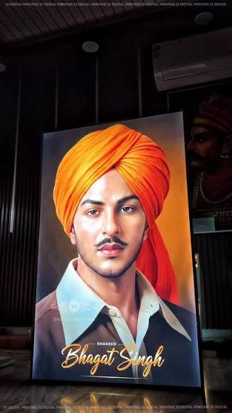 Shaheed Bhagat Singh Ji LED Photo frame. ., Follow @ss_digital_printing_gkp53 ., #bhagtsingh #shaheedbhagatsingh #insta