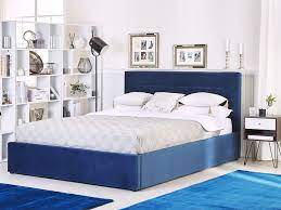 Non farti scappare l'occasione di acquistare letti a prezzi convenienti. Letto Una Piazza E Mezzo Contenitore Velluto Blu 140 X 200 Cm Landes Beliani It