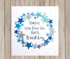 Stars Happy Birthday Card Male Birthday Cardbirthday Star | Etsy Canada