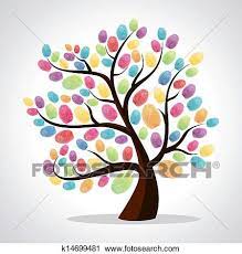 Finger Prints Diversity Tree Clipart K14699481 Finger Paint Art Finger Painting For Kids Fingerprint Art Kids