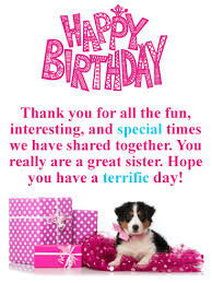 Fun Times Happy Birthday Card For Sister Birthday Greeting Cards By Davia Sister Birthday Card Birthday Greetings For Sister Sister Birthday Funny